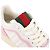 GUCCI - Sneakers Re-Web Gucci in pelle bianca e rosa (T38) Bianco - vista 4