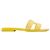HERMÈS - Sandali Oran Hermès in pelle granulata gialla (T37) Giallo - vista 2
