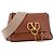 Valentino Garavani VALENTINO - Borsa a tracolla VSling Valentino in pelle martellata marrone - vista 2