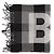 BALENCIAGA - Sciarpa Balenciaga in lana bianca e nera Nero