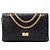 CHANEL - 2.55 Chanel Umhängetasche aus glattem marineblauem und braunem Leder