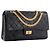 CHANEL - 2.55 Chanel Umhängetasche aus glattem marineblauem und braunem Leder - Ansicht 2