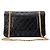 CHANEL - 2.55 Chanel Umhängetasche aus glattem marineblauem und braunem Leder - Ansicht 3