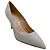 Casadei Pumps aus schimmerndem Silberstoff