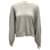 R13 Leichtes, hellgraues, distressed, oversized Crop-Pullover  - Ansicht 1