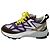 Sneakers basse Rocx in nylon e pelle di Philippe Model in viola / grigio Porpora - vista 3