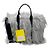 Borsa Mini Tote The Creature in Grigio Argento / Argento di Marc Jacobs - vista 3