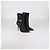 Versace Black Leather Safety Pin Pointed Toe Heeled Ankle Boots - view 2