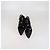 Versace Black Leather Safety Pin Pointed Toe Heeled Ankle Boots - view 7