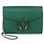 Cartera Gucci de cuero verde con cadena Dionysus de cristal