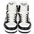 Prada White/Black Leather Avenue High Top Sneakers