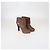 Botines Queen de cuero marrón Louis Vuitton Castaño - vista 2