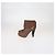 Botines Queen de cuero marrón Louis Vuitton Castaño - vista 4