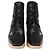 Stella Mc Cartney Stella McCartney Elyse Star Plattform-Sneaker aus schwarzem Kunstleder mit Schnürung