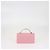 Clutch de corrente em couro matelassê rosa da Chanel com cristais - vista 3