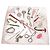 Sciarpa Hermès Rosa Th / Rosso H / Bronzo Siamo Inseparabili 90