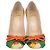 Christian Louboutin Décolleté Dolly Dola in Tessuto Multicolore e Glitter