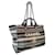 Chanel Deauville Striped Tote Bag in Navy Blue and Beige Canvas  - view 2