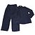 Set di camicia da pigiama in seta blu navy con pois Loro Piana e pantaloni Britton