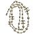 Collana Chanel 10A Shanghai Extra Lunga Perle Dorate 8 Logo CC Bianco Gold hardware
