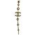 Collana Chanel 10A Shanghai Extra Lunga Perle Dorate 8 Logo CC Bianco Gold hardware - vista 2
