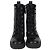 Autre Marque Botas de Cano Curto em Couro Preto com Estampa de Crocodilo Versace Kids