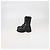 Autre Marque Botas de Cano Curto em Couro Preto com Estampa de Crocodilo Versace Kids - vista 4