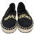 Autre Marque Espadrilles de lona preta com logo bordado para crianças Versace Preto