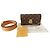 Pochette Louis Vuitton S Lock in tela monogram e pelle naturale Marrone - vista 3