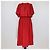 Rotes Midi-Kleid aus Polyester mit V-Ausschnitt und Puffärmeln von Lanvin Vermelho