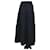 Falda maxi plisada de algodón negra Staud Negro