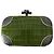 Pochette Bottega Veneta Knot in Coccodrillo Verde con Chiusure e Angoli in Argento Vera - vista 4