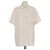 Camisa de lino de manga corta a rayas en coral naranja Loro Piana