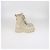 Botas de combate Monolith em couro e nylon bege da Prada - vista 3