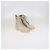 Botas de combate de cuero y Re-Nylon con logo triangular de esmalte beige de Prada - vista 2