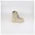 Botas de combate de cuero y Re-Nylon con logo triangular de esmalte beige de Prada - vista 3