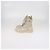 Botas de combate de cuero y Re-Nylon con logo triangular de esmalte beige de Prada - vista 4