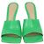 Mules in pelle verde stretch Bottega Veneta