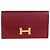 Cartera larga Constance en cuero Swift Rouge H de Hermès Roja