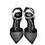Pumps Delphine 105 in tessuto nero con cinturino logo Alexander Wang