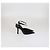 Pumps Delphine 105 in tessuto nero con cinturino logo Alexander Wang - vista 3