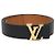 Cinturón reversible LV Initiales 30MM de cuero negro/marrón Louis Vuitton Castaño