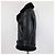Acne Studio Black Leather Oversized Velocite Shearling Jacket - view 2