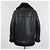 Acne Studio Black Leather Oversized Velocite Shearling Jacket - view 3