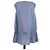 Alaïa Vestido Mini Arrugado de Chambray de Algodón Azul Alaia
