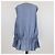 Alaïa Vestido Mini Arrugado de Chambray de Algodón Azul Alaia - vista 3