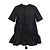 Vestido de popelina negra de algodón Alaïa con mangas tres cuartos y cintura con cordón