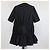 Vestido de popelina negra de algodón Alaïa con mangas tres cuartos y cintura con cordón - vista 3