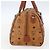 Borsa a mano in tela e pelle con logotipo Visetos di MCM Marrone - vista 4