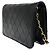 Wallet On Chain Cartera Chanel en cadena de cuero acolchado Negro - vista 4